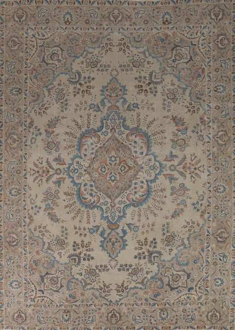 Medallion Wool Tabriz Persian Area Rug 8x11