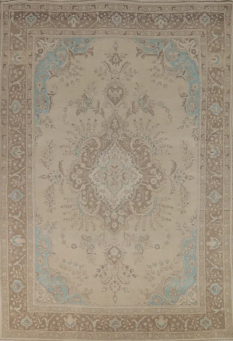 Vintage Wool Tabriz Persian Area Rug 8x11
