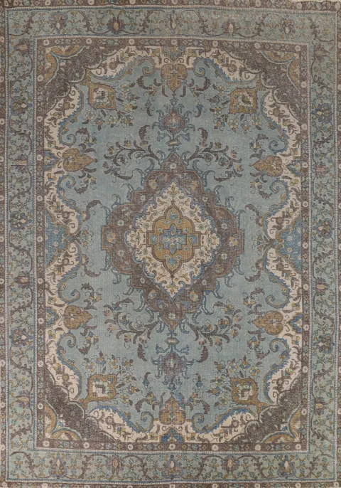 Blue Handmade Tabriz Persian Area Rug 10x13
