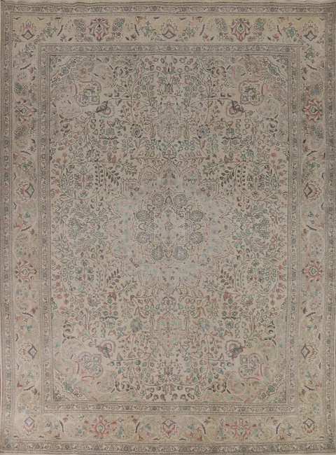 Handmade Floral Tabriz Persian Area Rug 10x13