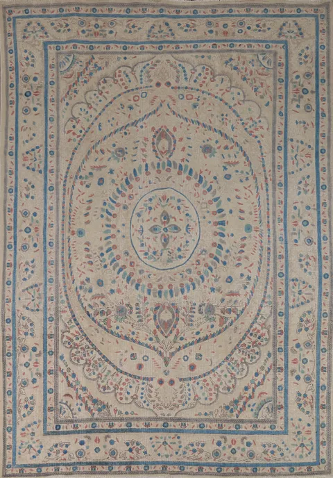 Vintage Wool Tabriz Persian Area Rug 8x11