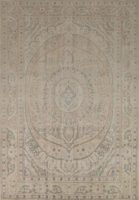 Floral Wool Tabriz Persian Area Rug 8x11