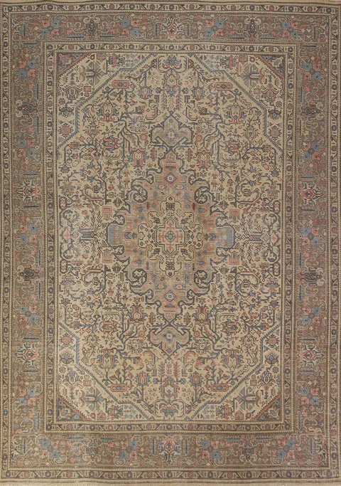 Vintage Wool Tabriz Persian Area Rug 8x11