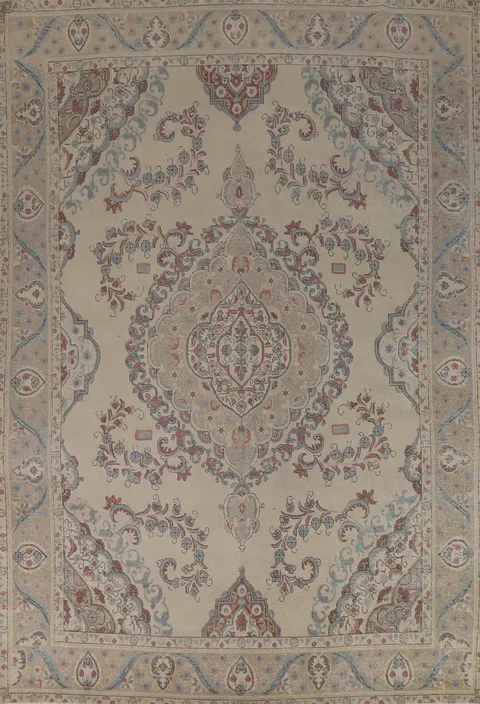Wool Medallion Tabriz Persian Area Rug 10x13