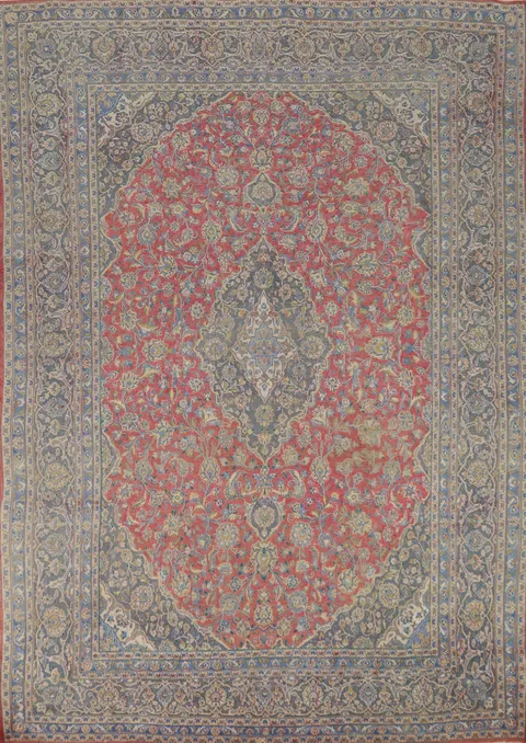 Traditional Pink Tabriz Persian Area Rug 10x13