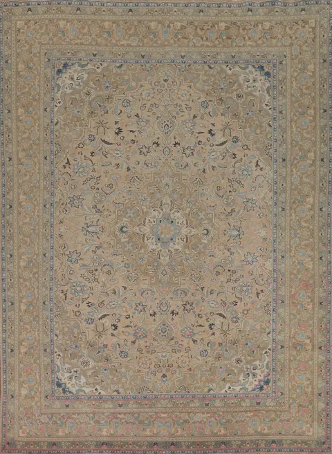 Traditional Mashad Persian Area Rug 10x12