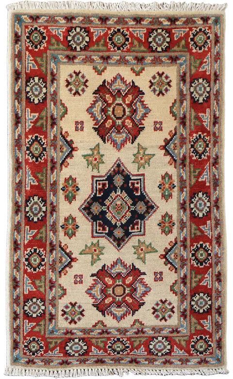 Wool Geometric Kazak Oriental Accent Rug 2x3