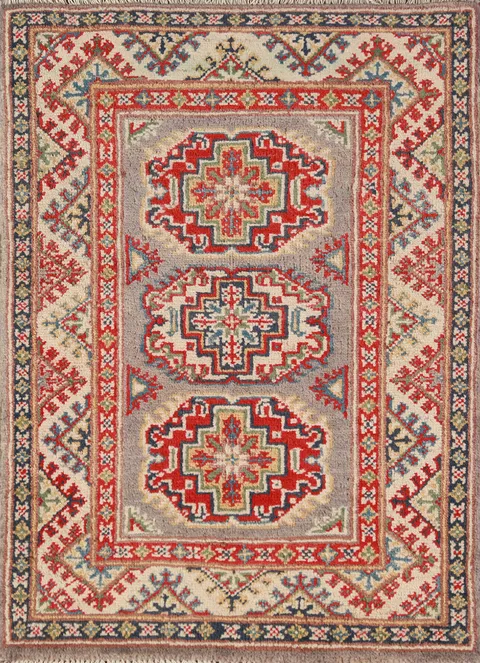 Handmade Wool Kazak Oriental Accent Rug 2x3