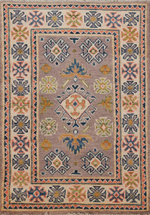 Handmade Wool Kazak Oriental Accent Rug 2x3