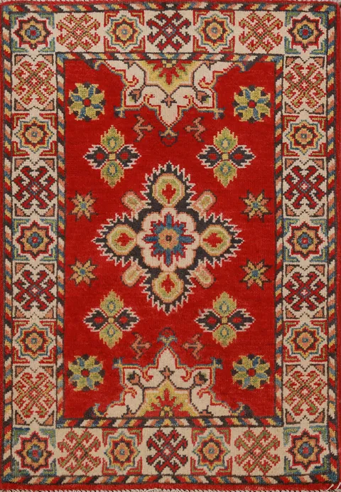 Handmade Wool Kazak Oriental Accent Rug 2x3