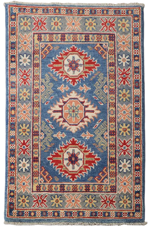 Wool Geometric Kazak Oriental Accent Rug 2x3