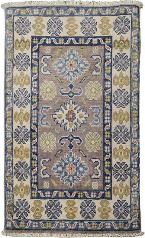 Traditional Wool Kazak Oriental Foyer Rug 2x3