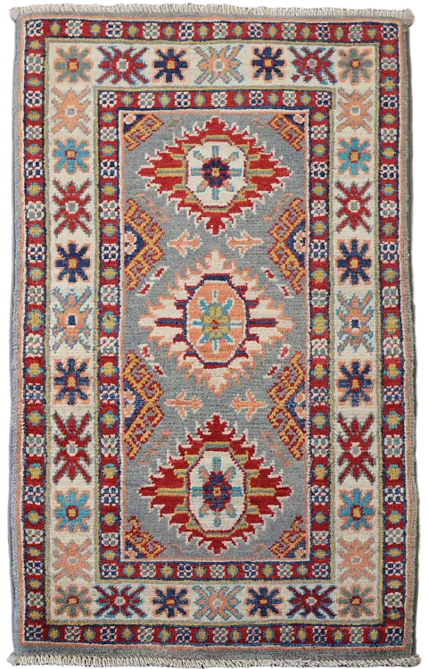 Handmade Wool Kazak Oriental Accent Rug 2x3