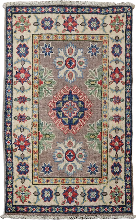 Traditional Wool Kazak Oriental Foyer Rug 2x3