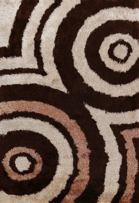 Contemporary Shaggy Oriental Area Rug 5x8