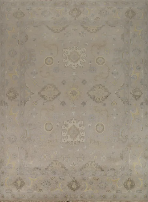Earth Tone Wool Oushak Indian Area Rug 8x10
