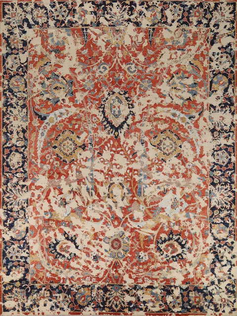 All-Over Floral Art & Craft Oriental Area Rug 8x10