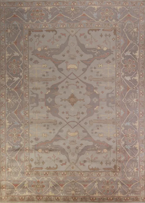 Handmade Wool Oushak Indian Area Rug 9x12