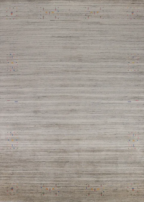 Striped Wool Gabbeh Indian Area Rug 9x12