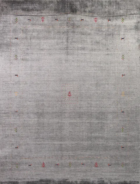 Silk Gabbeh Indian Area Rug 8x10