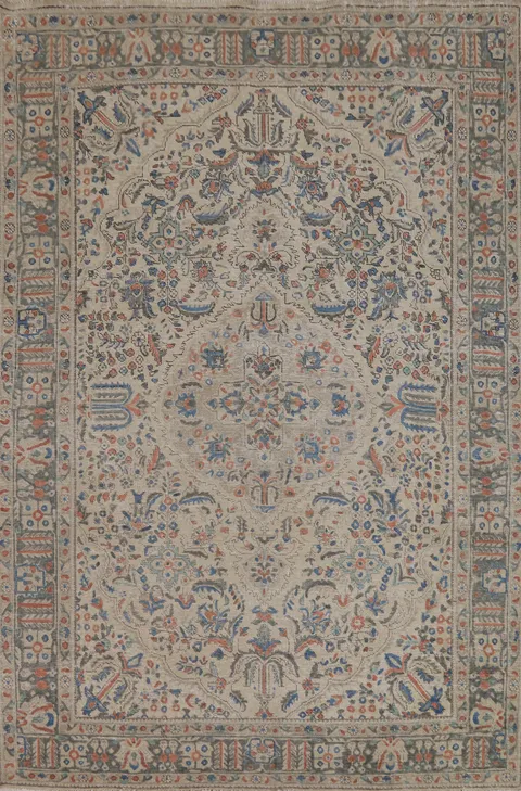 Handmade Wool Tabriz Persian Area Rug 7x10