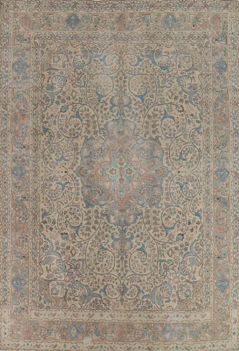 Floral Wool Tabriz Persian Area Rug 10x13