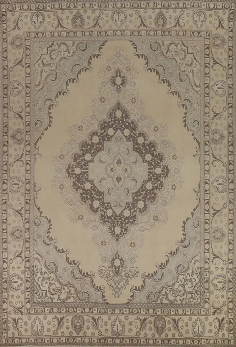 Vintage Wool Tabriz Persian Area Rug 10x13