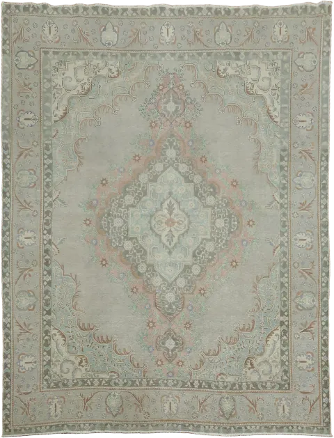 Geometric Tabriz Persian Area Rug 9x12