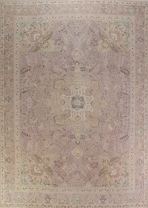 Vintage Wool Tabriz Persian Area Rug 10x13
