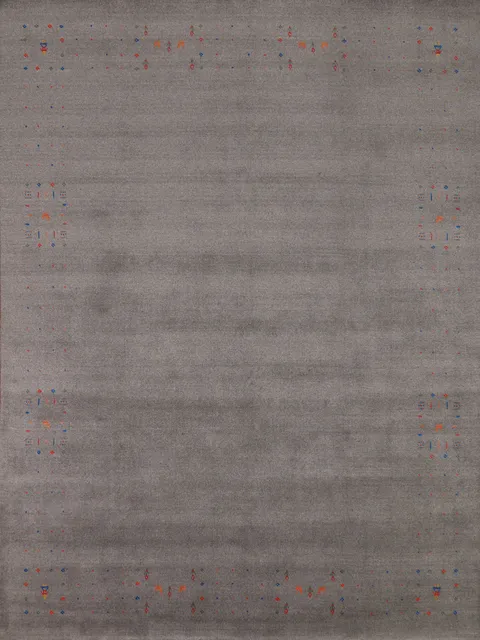 Gray Wool Tribal Gabbeh Oriental Area Rug 8x10