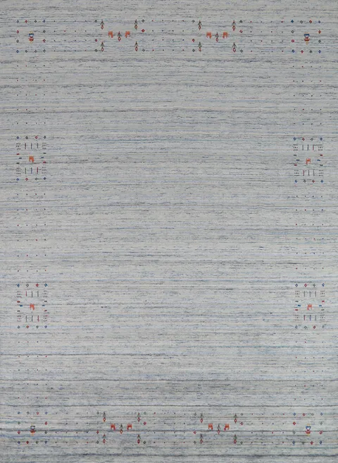 Striped Wool Gabbeh Oriental Area Rug 8x10