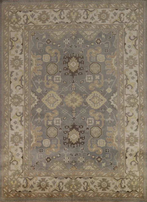 All-Over Handmade Oushak Indian Area Rug 8x10