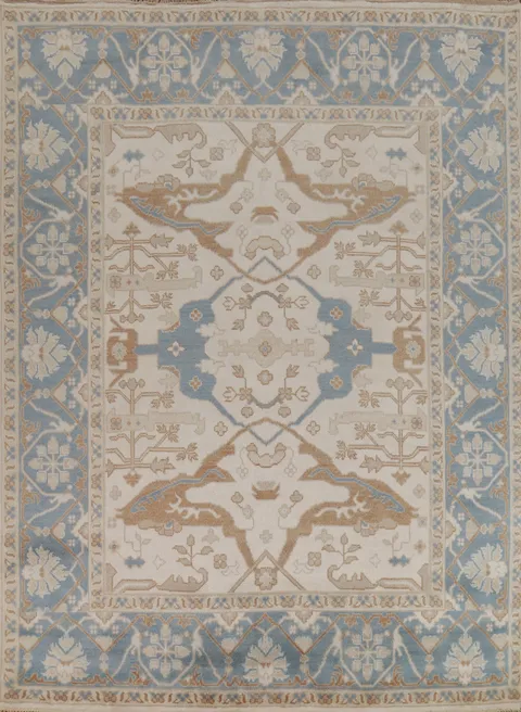 All-Over Handmade Oushak Indian Area Rug 8x10