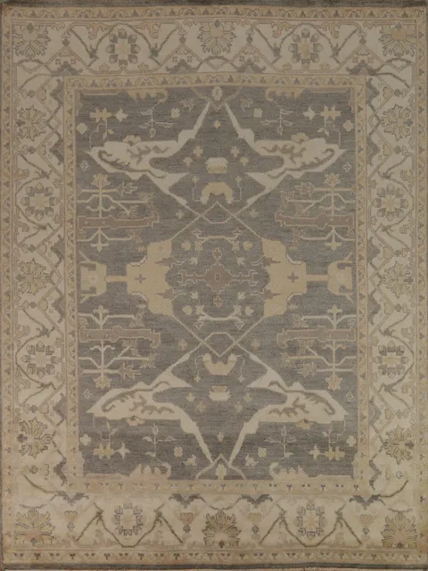 Handmade Gray Oushak Indian Area Rug 8x10