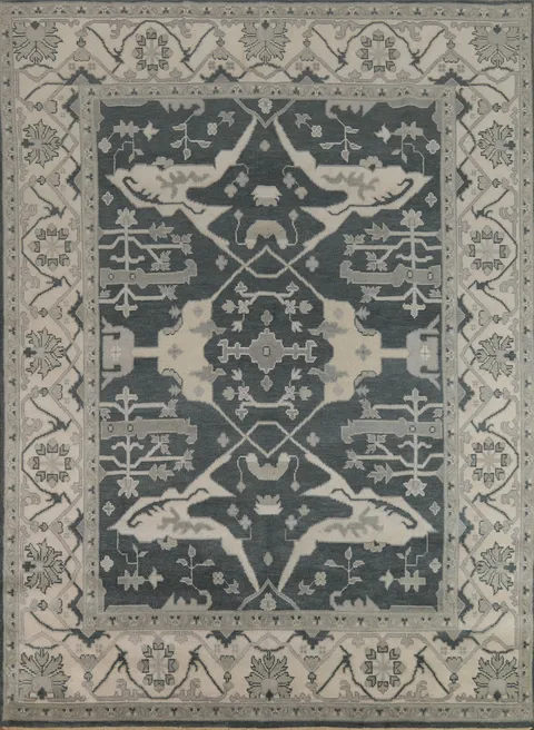 Blue Handmade Oushak Indian Area Rug 8x10