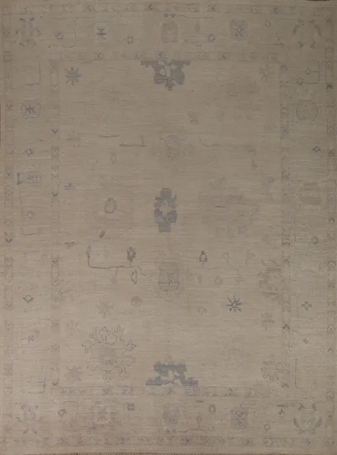 Vegetable Dye Handmade Oushak Turkish Area Rug 8x10