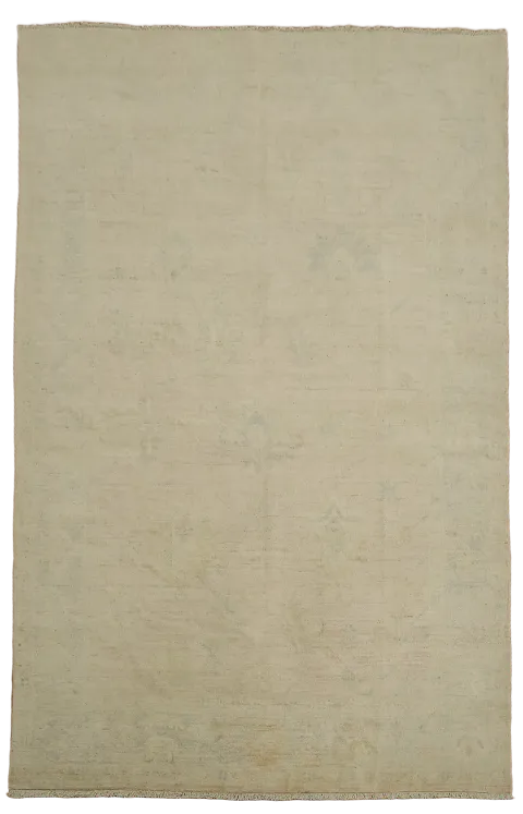 Vegetable Dye Oushak Turkish Area Rug 6x9