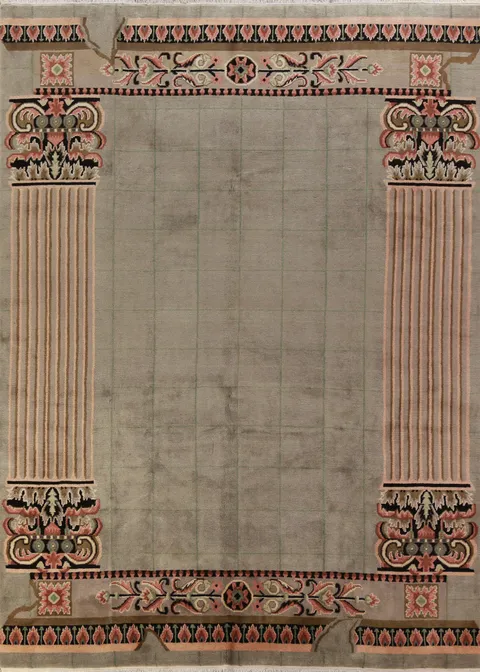 Vintage Nepalese Oriental Area Rug 9x12