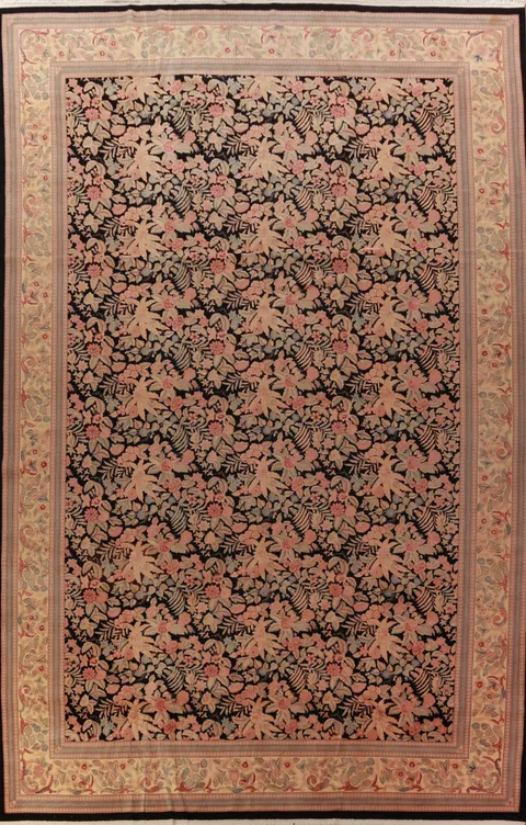 Vegetable Dye Floral Aubusson Chinese Large Rug 12x18