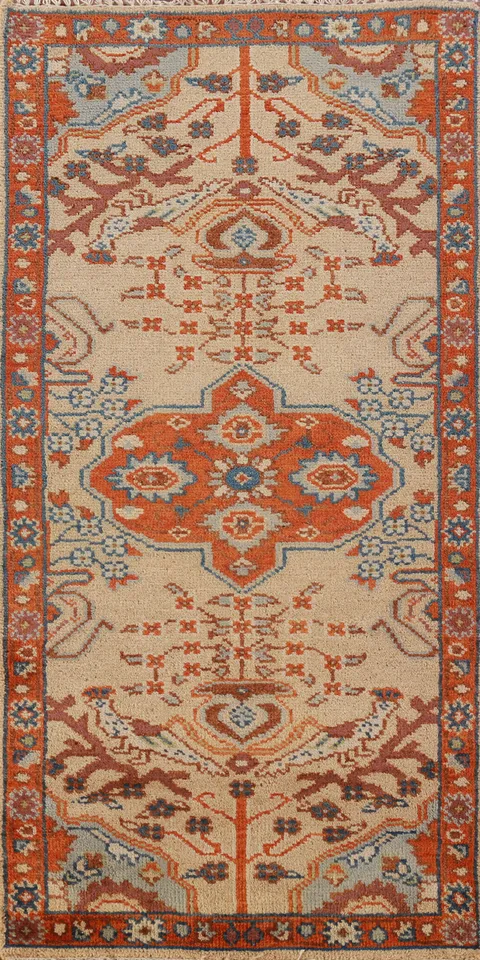 Animals Pictorial Oushak Indian Rug 3x6
