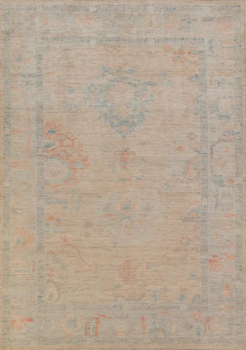 Vegetable Dye Oushak Oriental Area Rug 6x9