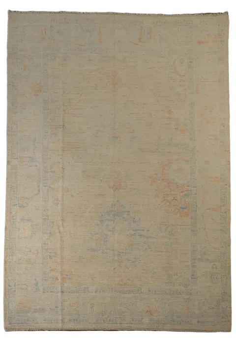 Vegetable Dye Oushak Oriental Area Rug 6x9
