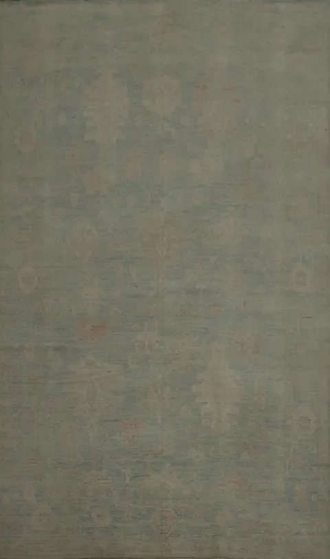 Sophisticated Oushak Large Rug 10x14 Neutral Color Palette