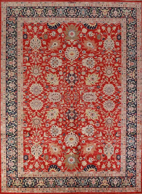 Vegetable Dye Floral Ziegler Oriental Area Rug 9x12