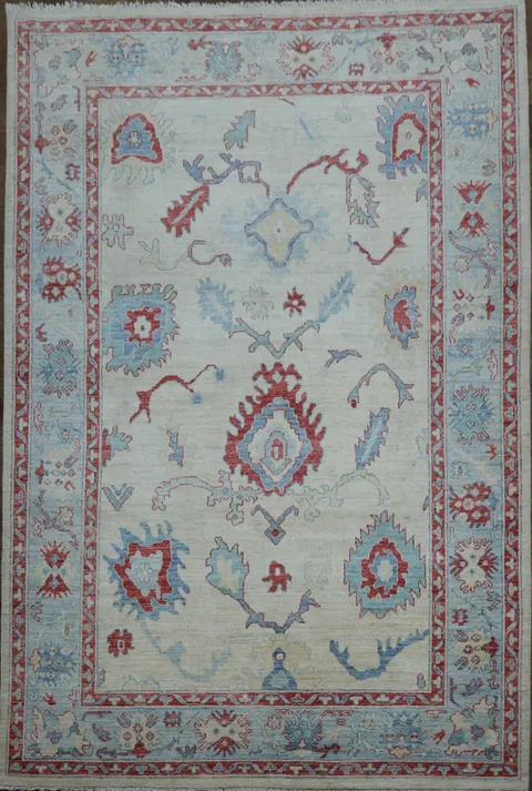 Soft Toned Ziegler Area Rug with Traditional Ornate Design Patterns 6x9