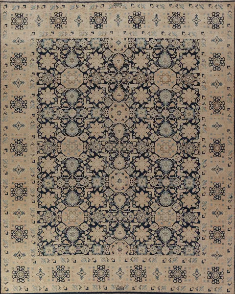 Vegetable Dye Navy Ziegler Oriental Area Rug 8x10