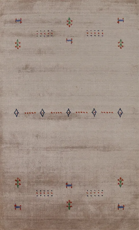 Handmade Silk Tribal Gabbeh Indian Rug 3x5