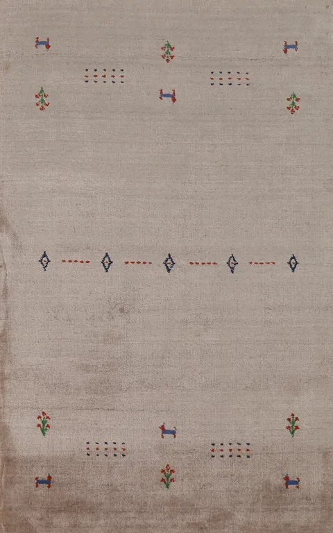 Tribal Silk Handmade Gabbeh Indian Rug 3x5