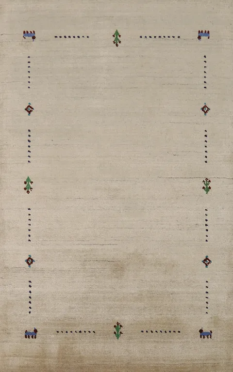 Handmade Silk Gabbeh Indian Rug 3x5