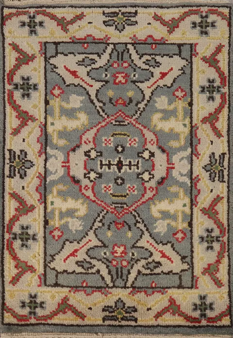 Geometric Oushak Oriental Foyer Rug 2x3